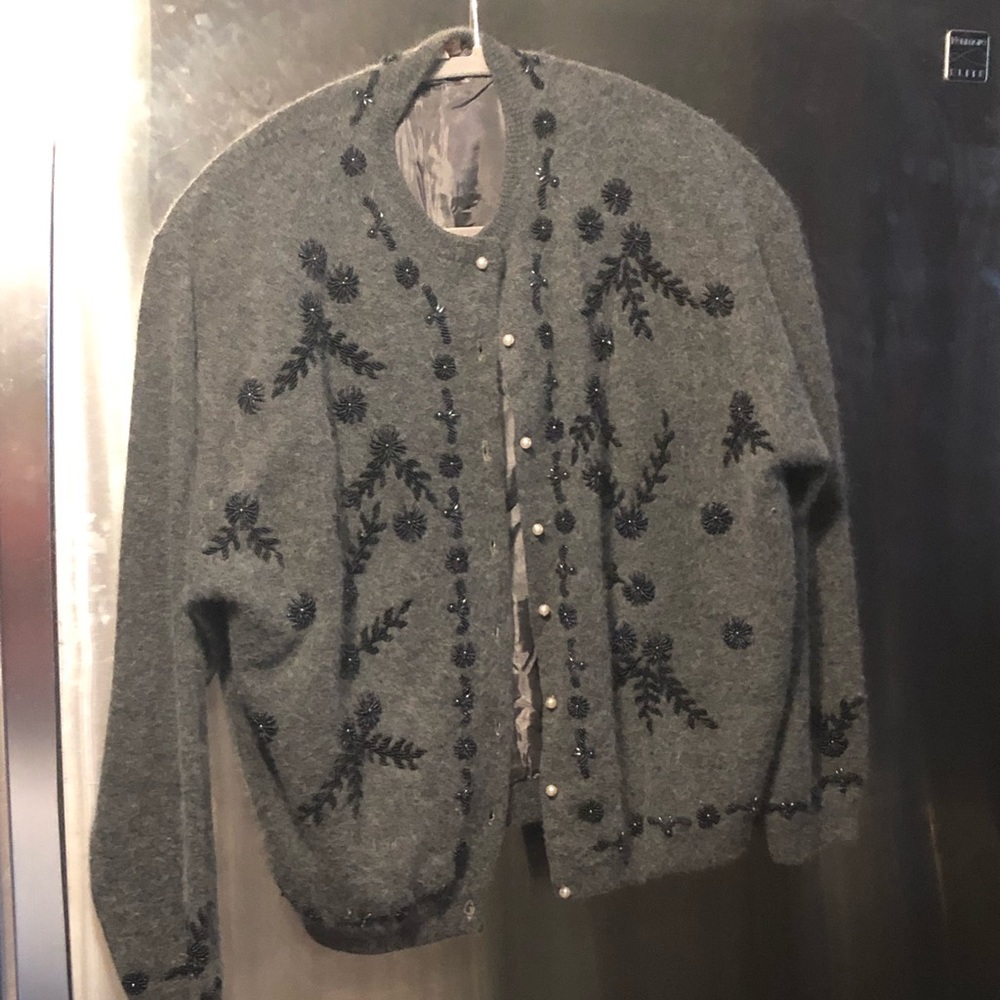 Vintage Opie Beaded Cardigan Sweater- 420 $100 or $80 w/offer